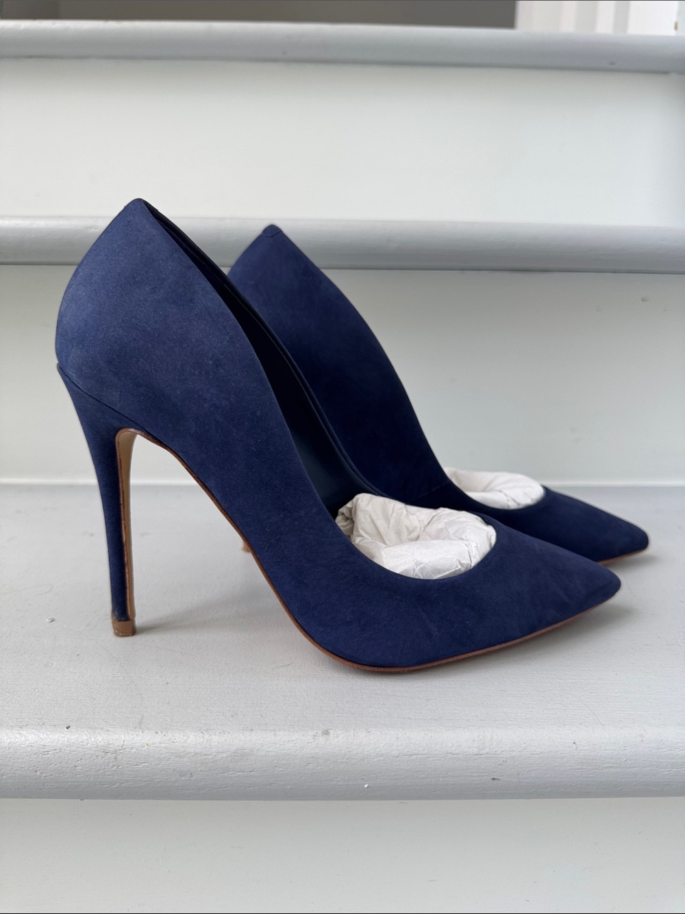 Aldo Navy Suede Pointed-Toe Stiletto Pumps